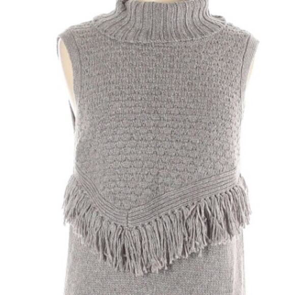 Morgan Carper Nomad gray wool blend turtleneck knee length sheath dress XS
 b24 - Picture 8 of 15